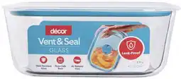 Coles Décor Vent & Seal Leak Proof Glass Container 1 Litre offer