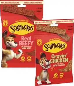 Coles Schmackos Dog Treats 200g offer