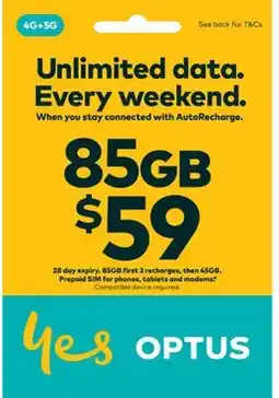Coles Optus $59 Prepaid SIM Starter Kit offer