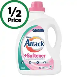 Woolworths Biozet Attack Plus Laundry Liquid 2 Litre or Powder 2 kg offer