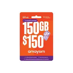 Woolworths amaysim $150 Starter Pack§ offer