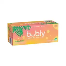 Woolworths Bubly Sparkling Water 10 x 375ml offer