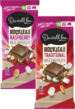 Coles Darrell Lea Block Chocolate 160g-180g offer