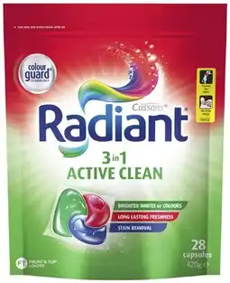 Coles Radiant Laundry Capsules 28 Pack offer
