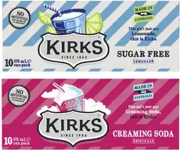 Coles Kirks Soft Drink 10x375mL offer
