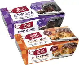 Coles Aunt Betty's Pudding 2 Pack 190g-220g offer