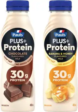Coles Pauls Plus Protein Flavoured Milk 400mL offer