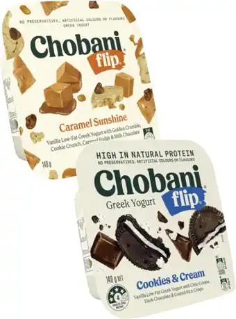 Coles Chobani Flip Yogurt 140g offer