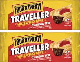 Coles Four’N Twenty Traveller Classic Beef Pie 160g offer