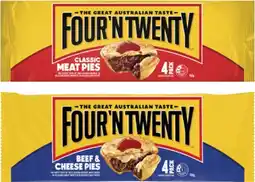 Coles Four’N Twenty Traditional Beef Pies 4 Pack 700g offer