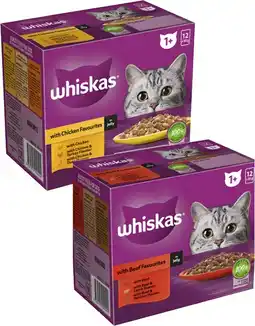 Coles Whiskas Favourites Cat Food 12x85g offer