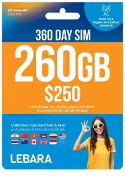 Coles Lebara $250 Starter Pack offer