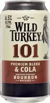 Coles Wild Turkey & Cola 101 Cans 4x375mL offer