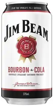 Coles Jim Beam White & Cola Cans 10x375mL offer