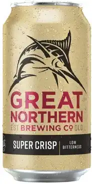 Coles Great Northern Super Crisp Lager Block Cans 30x375mL offer