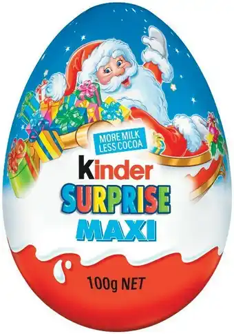 Woolworths Kinder Surprise Maxi Egg 100g offer