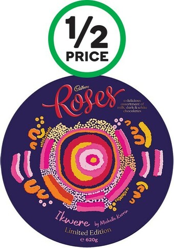 Woolworths Cadbury Roses Tin 620g offer