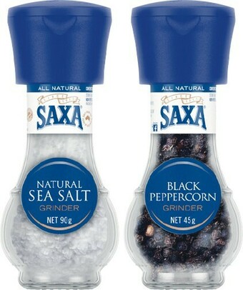 Saxa Salt or Pepper Grinders 35-95g
