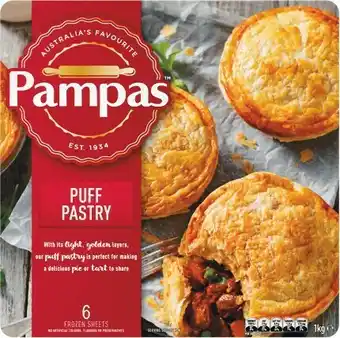 Pampas Puff or Shortcrust Pastry 1 kg