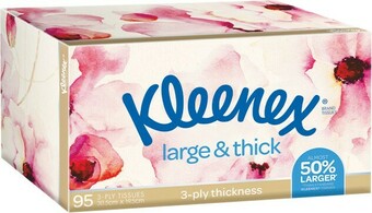 Woolworths Kleenex Large & Thick Facial Tissues Pk 95 offer