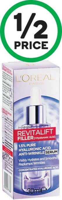 Woolworths L’Oreal Revitalift Filler Serum 30ml offer