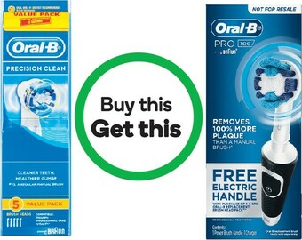 Woolworths Oral-B Precision Clean Toothbrush Replacement Electric Heads Refills Pk 5 offer