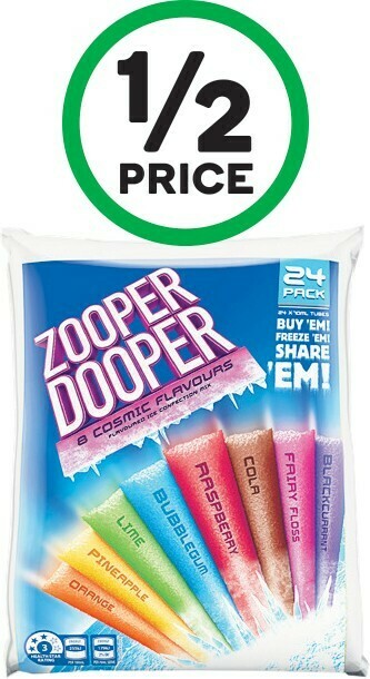 Woolworths Zooper Dooper 24 x 70ml offer