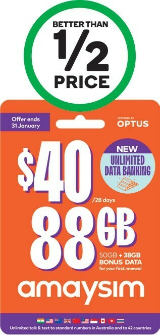 Woolworths amaysim $40 Starter Pack~ offer