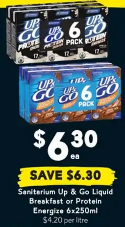 Drakes Up & Go Liquid Breakfast or Protein Energize offer