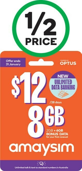 Woolworths amaysim $12 Starter Pack~ offer