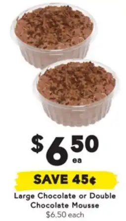 Drakes Large Chocolate or Double Chocolate Mousse offer