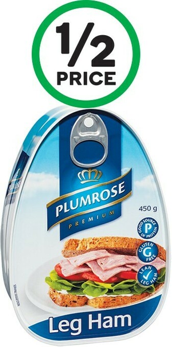 Woolworths Plumrose Leg Ham 450g offer