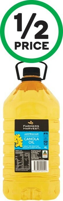 Woolworths Farmers Harvest Oil 4 Litre offer