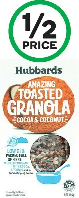 Woolworths Hubbards Muesli, Clusters and Granola 450g offer
