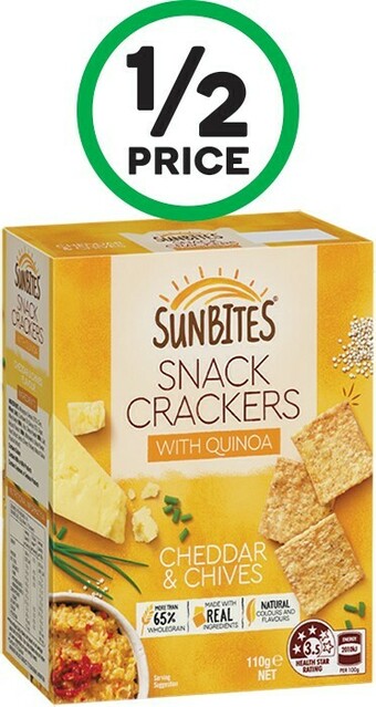 Woolworths Sunbites Crackers 105-110g offer