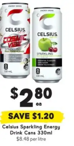Drakes Sparkling Energy Drink Cans offer