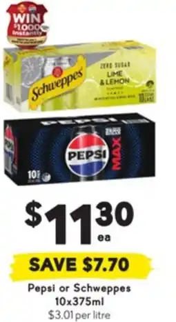 Drakes Pepsi or Schweppes offer