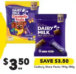 Drakes Cadbury Share Packs offer