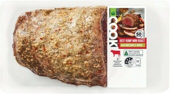 Woolworths Woolworths COOK Beef Rump Mini Roast with Mustard & Herb offer