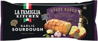 Woolworths La Famiglia Sourdough Garlic Bread 480g – From the Fridge offer