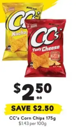 Drakes CC's Corn Chips offer