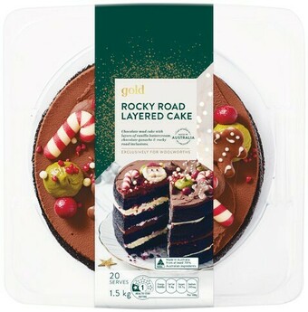 Gold Rocky Road Christmas Cake 1.5 kg