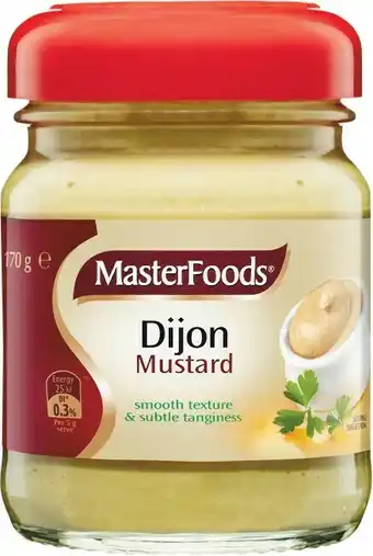 Woolworths MasterFoods Mustard 170-175g offer