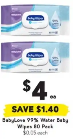 Drakes Baby Love 99% Water Baby Wipes offer