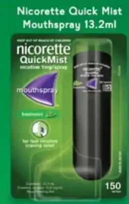 Drakes Nicorette Quick Mist mouthspray offer