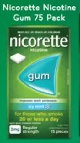 Drakes Nicorette nicotine gum offer