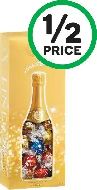 Woolworths Lindt Champagne or Christmas Gala Box 380-433g offer