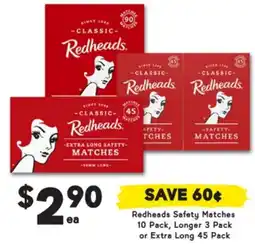 Drakes Safety Matches, Longer or Extra Long offer