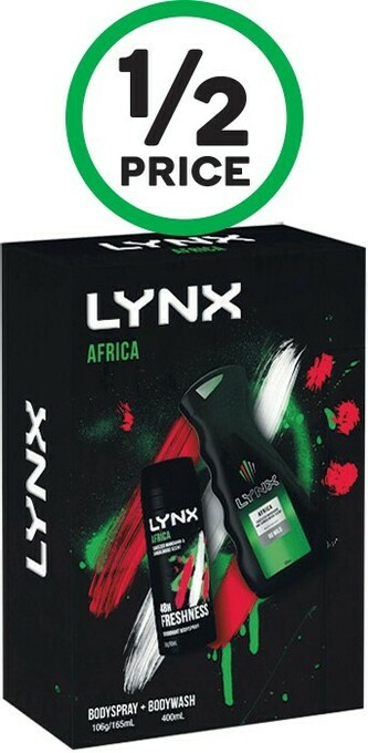 Woolworths Lynx Africa Body Spray & Shower Gel Gift Set offer