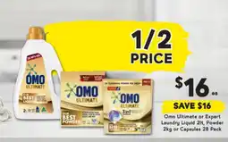 Drakes Omo Ultimate or Expert Laundry Liquid, Powder or Capsules offer